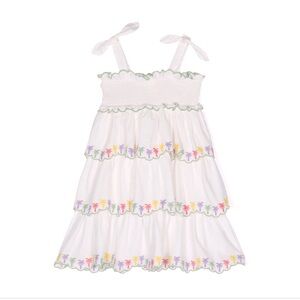 Zimmermann Kids August shirred dress - White